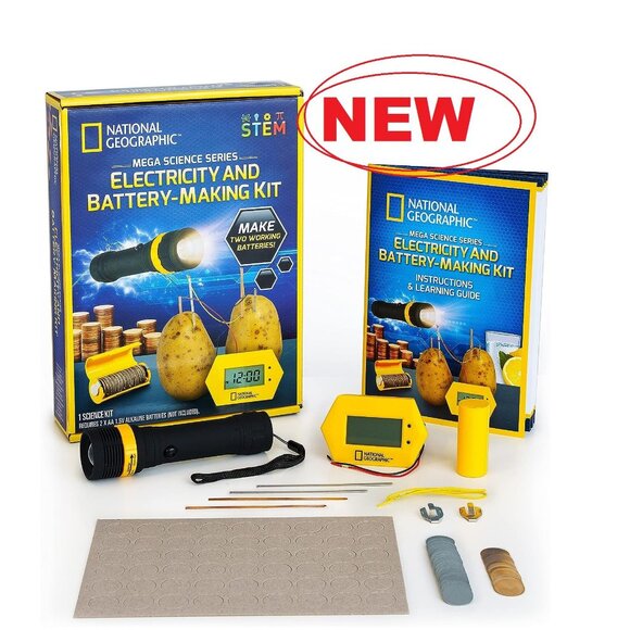 NATIONAL GEOGRAPHIC Battery Making Potato Clock and Penny Powered Flashlight Sci - Picture 2 of 11